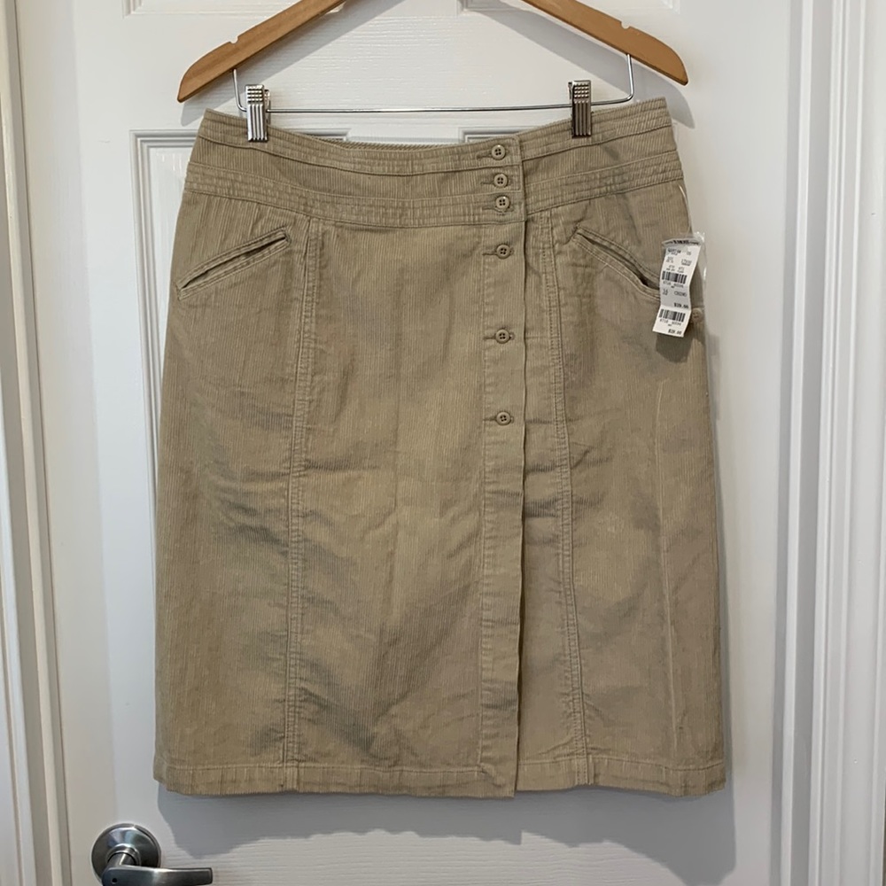 B. Moss Corduroy Wrap Skirt